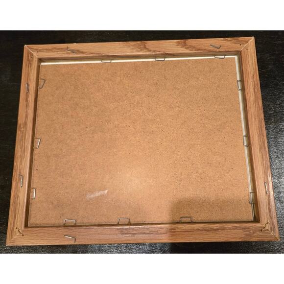 Vintage Folk Art Framed Farm Americana Norma Harrington Print Oak Frame - Picture 4 of 6